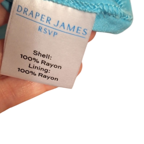 Draper James RSVP Women's Flutter Sleeve Dress Ladies Large Lined Blue Coquette - Picture 3 of 5